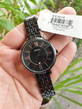 Fossil Jacqueline Black Dial Black Mesh Bracelet Watch for Women - ES3614