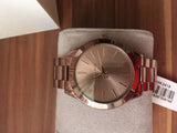 Michael Kors Runway Quartz Brown Dial Brown Steel Strap Watch For Women - MK3418