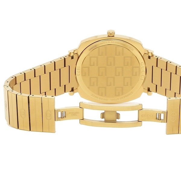 Gucci Grip Quartz Yellow Gold Dial Gold Steel Strap Unisex Watch