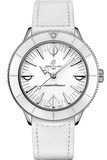 Breitling Superocean Heritage '57 Pastel Paradise White Dial White Leather Strap Watch for Women - A10340A71A1X1