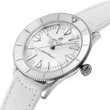 Breitling Superocean Heritage '57 Pastel Paradise White Dial White Leather Strap Watch for Women - A10340A71A1X1