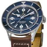 Breitling Superocean Heritage '57 Blue Dial Brown Leather Strap Watch for Men - A10370161C1X1