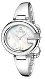 Gucci Guccissima Diamonds Mother of Pearl Dial Silver Steel Strap Watch For Women - YA134303