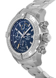 Breitling Avenger Chronograph 45mm Blue Dial Silver Steel Strap Watch for Men - A13317101C1A1