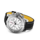 Breitling Super Avenger Chronograph 48 White Dial Black Nylon Strap Watch for Men - A133751A1A1X1