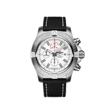 Breitling Super Avenger Chronograph 48 White Dial Black Nylon Strap Watch for Men - A133751A1A1X1