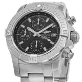 Breitling Avenger Chronograph 43 Black Dial Silver Steel Strap Watch for Men - A13385101B1A1