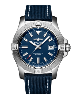 Breitling Avenger Automatic 43 Blue Dial Blue Nylon Strap Watch for Men - A17318101C1X1