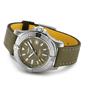 Breitling Avenger Automatic GMT 43 Green Dial Green Nylon Strap Watch for Men - A17318101L1X1