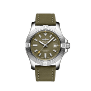 Breitling Avenger Automatic GMT 43 Green Dial Green Nylon Strap Watch for Men - A17318101L1X1
