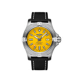 Breitling Avenger Automatic 45 Seawolf Yellow Dial Black Nylon Strap Watch for Men - A17319101I1X1