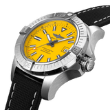 Breitling Avenger Automatic 45 Seawolf Yellow Dial Black Nylon Strap Watch for Men - A17319101I1X1