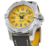 Breitling Avenger Automatic 45 Seawolf Yellow Dial Black Nylon Strap Watch for Men - A17319101I1X1