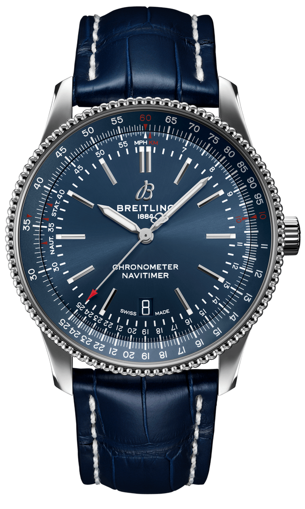 Breitling navitimer blue leather strap online