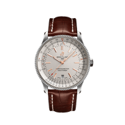 Breitling Navitimer Automatic 41 White Dial Brown Leather Strap Watch for Men - A17326211G1P2