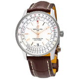 Breitling Navitimer Automatic 41 White Dial Brown Leather Strap Watch for Men - A17326211G1P2