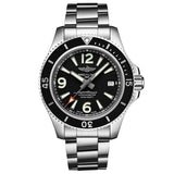 Breitling Superocean Automatic 44mm Black Dial Silver Steel Strap Watch for Men - A17367D71B1A1