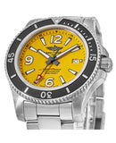 Breitling Superocean II Automatic 44mm Yellow Dial Silver Steel Strap Watch for Men - A17367021I1A1