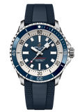 Breitling Superocean Automatic 42mm Blue Dial Blue Rubber Strap Watch for Men - A17375E71C1S1