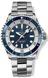 Breitling Superocean Automatic 42mm Blue Dial Silver Steel Strap Watch for Men - A17375E71C1A1