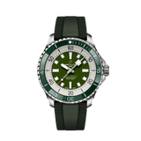 Breitling Superocean Automatic 44 Green Dial Green Rubber Strap Watch for Men - A17376A31L1S1