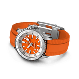Breitling Superocean Automatic 36 Orange Dial Orange Rubber Strap Watch for Men - A17377211O1S1