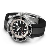 Breitling Superocean Automatic 46 Black Dial Black Rubber Strap Watch for Men - A17378211B1S1