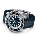 Breitling Superocean Automatic 46 Blue Dial Blue Rubber Strap Watch for Men - A17378E71C1S1