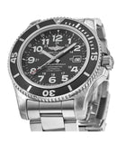 Breitling Superocean II 44mm Black Dial Black Steel Strap Watch for Men - A17392D71B1A1