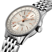 Breitling Navitimer Automatic 35 White Dial Silver Steel Strap Watch for Men - A17395F41G1A1