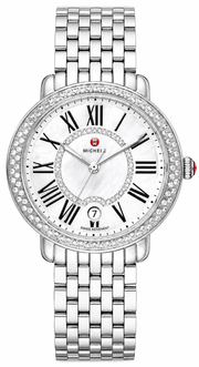 Michele Serein Mother of Pearl Dial Silver Steel Strap Watch for Women - MWW21B000030