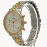 Fossil Neutra Chronograph Mother of Pearl White Dial Two Tone Steel Strap Watch for Women - ES5216