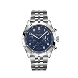 Breitling Avi Chronograph 42 Tribute to Vought F4U Corsair Blue Dial Silver Steel Strap Watch for Men - A233801A1C1A1