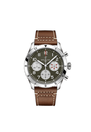 Breitling Avi Chronograph 42 Mosquito Black Dial Brown Leather Strap Watch for Men - Y233801A1B1X1