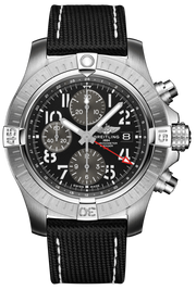 Breitling Avenger B01 Chronograph GMT Black Dial Black Nylon Strap Watch for Men - A24315101B1X1