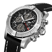Breitling Avenger B01 Chronograph GMT Black Dial Black Nylon Strap Watch for Men - A24315101B1X1