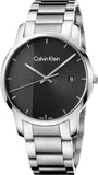 Calvin Klein City Chronograph Black Dial Silver Steel Strap Watch for Men - K2G2G14Y