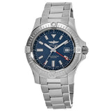 Breitling Avenger Automatic GMT 45 Blue Dial Silver Steel Strap Watch for Men - A32395101C1A1