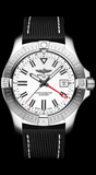 Breitling Avenger Automatic GMT 43 White Dial Black Nylon Strap Watch for Men - A32397101A1X1