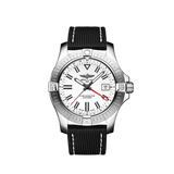 Breitling Avenger Automatic GMT 43 White Dial Black Nylon Strap Watch for Men - A32397101A1X1