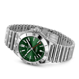 Breitling Chronomat GMT 40 Green Dial Silver Steel Strap Watch for Men - A32398101L1A1