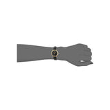 Movado Ultra Slim Black Dial Black Leather Strap Watch For Women -  0607095