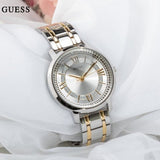 Guess Montauk Silver Dial Two Tone Steel Strap Watch for Women - W0933L5