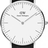 Daniel Wellington Classic Cornwall White Dial Black Nylon Strap Watch For Men - DW00100260