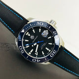Tag Heuer Aquaracer Calibre 5 Jam Tangan Tali Nilon Hitam Dial Hitam Otomatis untuk Pria - WAY211B.FC6363