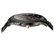 Versace Univers Quartz Black Dial Black Steel Strap Watch for Men - VEBK00618