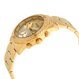 Guess Confetti Diamonds Silver Dial Gold Steel Strap Watch for Women - W0774L5