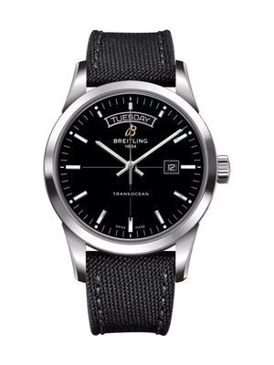 Breitling Transocean Day & Date 43mm Black Dial Black Nylon Strap Mens Watch - A4531012/BB69/109W/A20  BA.1