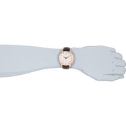 Coach Slim Easton Silver Dial Brown Leather Strap Watch for Women - 14502694
