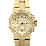 Michael Kors Dylan Quartz Gold Dial Gold Steel Strap Watch For Women - MK5861